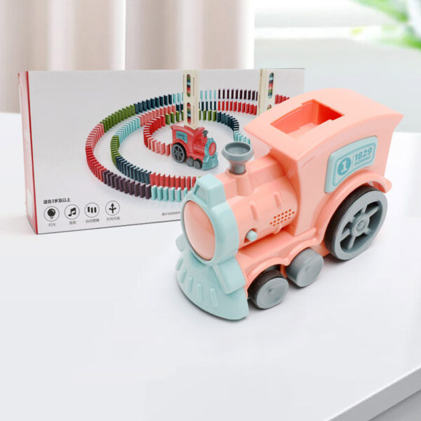 Domino Train Toys Baby Toys Car Puzzle Automatic Release Licensing Electric Building Blocks Train Toy - Image 7